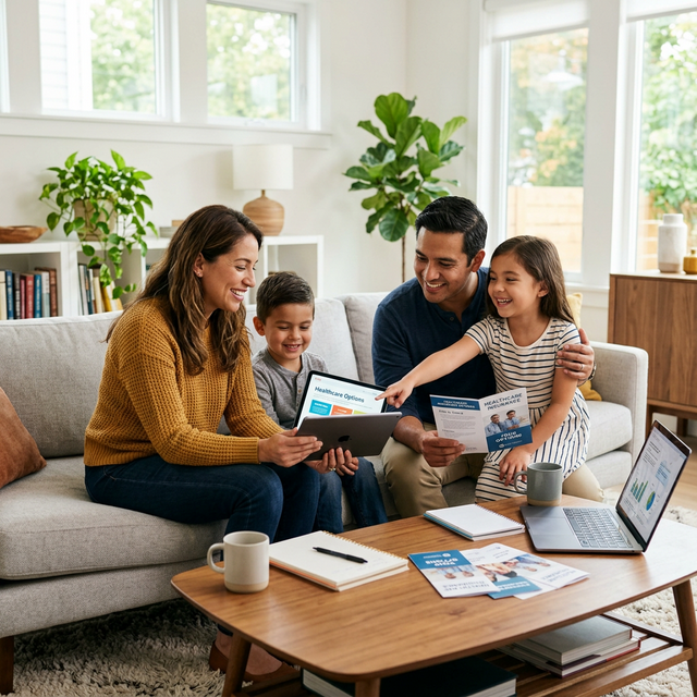 family health insurance smiling doctor consultation